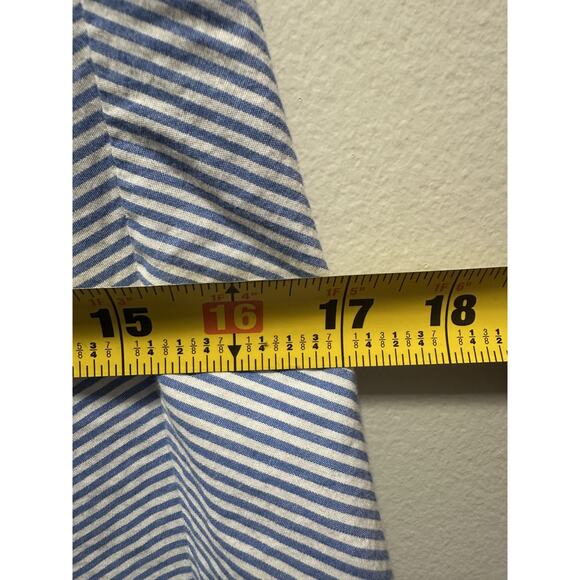 Romeo & Juliet Couture Women’s Medium Blue White Striped Shirt Dress 100% Cotton - Picture 4 of 6